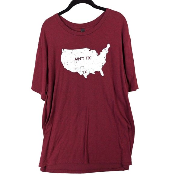 District Women size 2XL Perfect Blend Crew Neck T Shirt AIN'T Texas Classic Fun - Picture 1 of 8